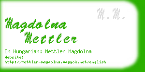 magdolna mettler business card